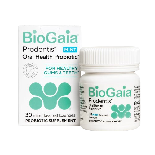 BioGaia Prodentis oral probiotic lozenges bottle